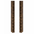 Furinno FULDA Set of 2. 10-Tier Space Saving Storage Shelf Bookcase. Amber Pine