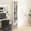 Furinno FULDA Set of 2. 10-Tier Space Saving Storage Shelf Bookcase. White
