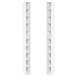 Furinno FULDA Set of 2. 10-Tier Space Saving Storage Shelf Bookcase. White