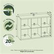Furinno CUBICLE Set of 2. 6-Cube Thick Frame Reversible Bookcase. Black Dark Oak