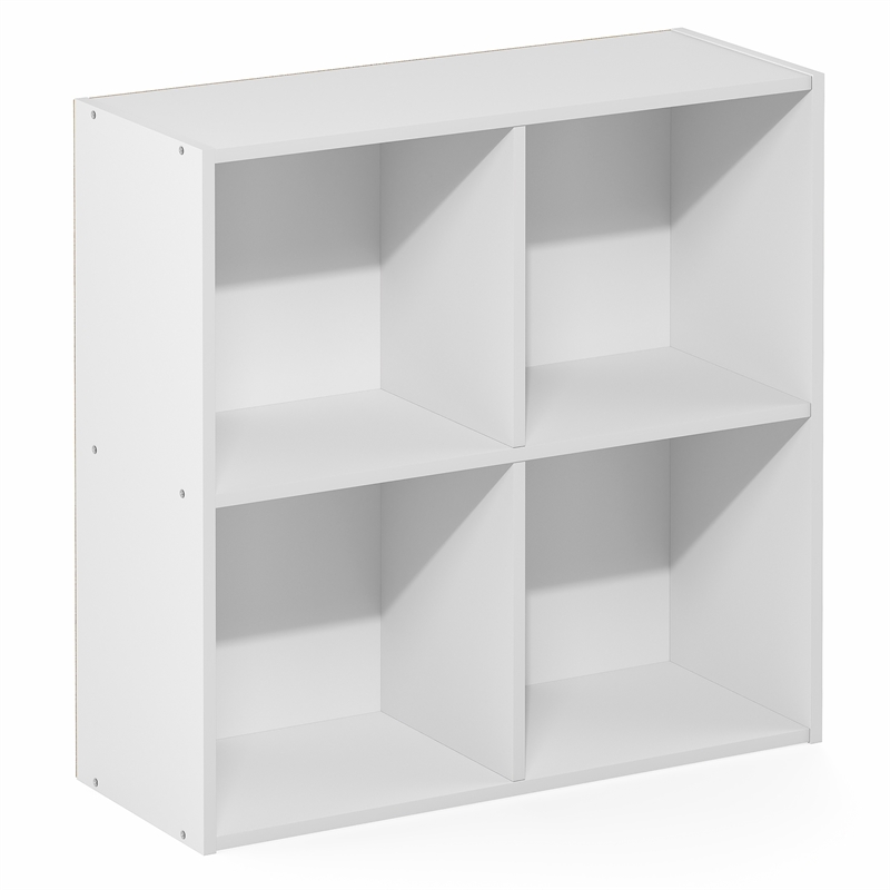 Furinno REED 4-Cube Closet Organizers and Storage with Open Shelves. White