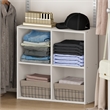 Furinno REED 4-Cube Closet Organizers and Storage with Open Shelves. White