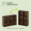 Furinno REED 6-Cube Closet Organizers and Storage with Open Shelves. Amber Pine