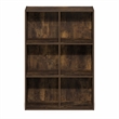 Furinno REED 6-Cube Closet Organizers and Storage with Open Shelves. Amber Pine