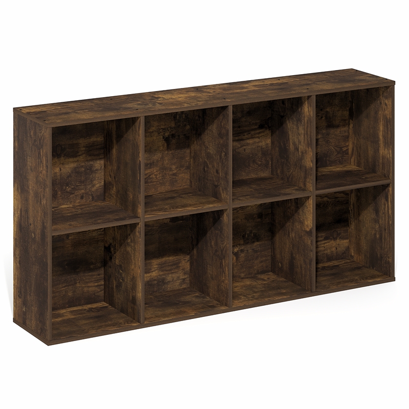 Furinno REED 8-Cube Closet Organizers and Storage with Open Shelves. Amber Pine