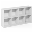 Furinno REED 8-Cube Closet Organizers and Storage with Open Shelves. White