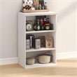 Furinno FANO 3-Tier Adjustable Storage Rack. Stackable Bookshelf. White
