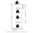 Furinno FULDA Set of 2. 3-Tier 10-In Width Narrow Bookcase. Blackwood