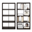 Furinno CUBICLE Set of 2. 8-Cube Thick Frame Reversible Bookcase. Black Dark Oak