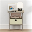 Furinno TIDUR Open Shelf Nightstand with Storage Bin. End Table. Sonoma Oak
