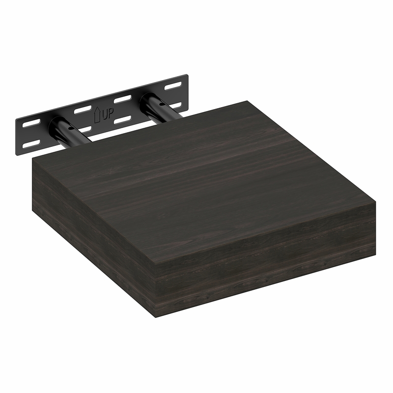 Furinno TANNA 9 x 9 Invisible Brackets 2 Thick Floating Shelves. Tobacco Oak