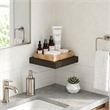 Furinno TANNA 9 x 9 Invisible Brackets 2 Thick Floating Shelves. Tobacco Oak