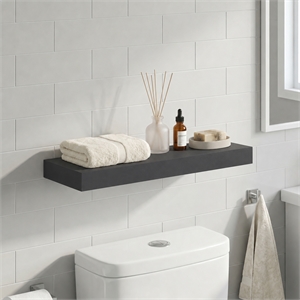 Furinno TANNA 9 x 24 2 Thick Floating Shelves with Invisible Brackets. Americano