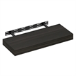Furinno TANNA 9 x 24 Invisible Brackets 2 Thick Floating Shelves. Tobacco Oak