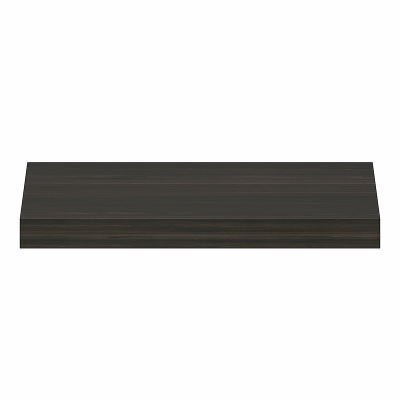 Furinno TANNA 9 x 24 Invisible Brackets 2 Thick Floating Shelves. Tobacco Oak