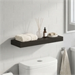 Furinno TANNA 9 x 24 Invisible Brackets 2 Thick Floating Shelves. Tobacco Oak