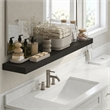 Furinno TANNA 9 x 47 Invisible Brackets 2 Thick Floating Shelves. Tobacco Oak