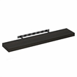Furinno TANNA 9 x 47 Invisible Brackets 2 Thick Floating Shelves. Tobacco Oak