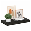 Furinno TANNA 12 x 24 Invisible Brackets 2 Thick Floating Shelves. Tobacco Oak