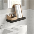Furinno TANNA 12 x 24 Invisible Brackets 2 Thick Floating Shelves. Tobacco Oak