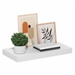 Furinno TANNA 12 x 24 2 Thick Floating Shelves with Invisible Brackets. White
