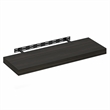 Furinno TANNA 12 x 35 Invisible Brackets 2 Thick Floating Shelves. Tobacco Oak