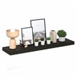 Furinno TANNA 12 x 47 Invisible Brackets 2 Thick Floating Shelves. Tobacco Oak