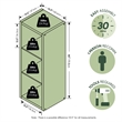 Furinno CUBIC 3-Cube Extra Thick Frame Closet Organizer with Open Shelf. White