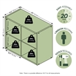 Furinno CUBIC 4-Cube Extra Thick Frame Closet Organizer with Open Shelf. White