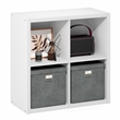 Furinno CUBIC 4-Cube Extra Thick Frame Closet Organizer with Open Shelf. White