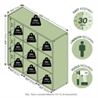 Furinno CUBIC 9-Cube Extra Thick Frame Closet Organizer with Open Shelf. White