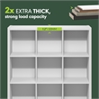 Furinno CUBIC 9-Cube Extra Thick Frame Closet Organizer with Open Shelf. White