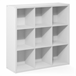 Furinno CUBIC 9-Cube Extra Thick Frame Closet Organizer with Open Shelf. White