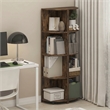 Furinno ECON 4-Tier Corner Bookshelf Set of 2. Storage Shelves. Amber Pine