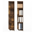 Furinno ECON 4-Tier Corner Bookshelf Set of 2. Storage Shelves. Amber Pine