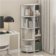 Furinno ECON 4-Tier Corner Bookshelf Set of 2. Storage Shelves. White