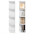 Furinno ECON 4-Tier Corner Bookshelf Set of 2. Storage Shelves. White