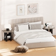 Furinno TIDUR Set of 2 Round Corner Nightstand with Storage Shelf. French Oak