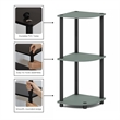 Furinno Turn-N-Tube Toolless Assembly 3-Tier Green Open Corner Shelf. Sage Green