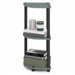Furinno Turn-N-Tube Toolless Assembly 3-Tier Green Open Corner Shelf. Sage Green