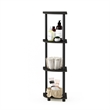 Furinno Turn-N-Tube Toolless Assembly 4-Tier Black Open Corner Shelf. Espresso