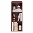 Furinno LUDER 3-Cube Open Shelves Bookcase. 9.3 x 12 x 31.5. Dark Red