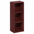 Furinno LUDER 3-Cube Open Shelves Bookcase. 9.3 x 12 x 31.5. Dark Red