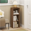 Furinno LUDER 3-Cube Open Shelves Bookcase. 9.3 x 12 x 31.5. Warm Walnut