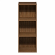 Furinno LUDER 3-Cube Open Shelves Bookcase. 9.3 x 12 x 31.5. Warm Walnut