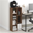 Furinno LUDER 7-Cube Bookshelf. Bookcase. 9.4 x 19.5 x 41.7. Warm Walnut