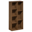 Furinno LUDER 7-Cube Bookshelf. Bookcase. 9.4 x 19.5 x 41.7. Warm Walnut