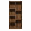 Furinno LUDER 7-Cube Bookshelf. Bookcase. 9.4 x 19.5 x 41.7. Warm Walnut