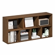 Furinno LUDER 7-Cube Bookshelf. Bookcase. 9.4 x 19.5 x 41.7. Warm Walnut