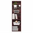 Furinno LUDER 5-Cube Bookcase with Open Shelf. 9.4 x 15.8 x 52. Dark Red